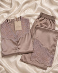 Luxury Satin Pajamas Set with Robe – MALISS COLLECTION